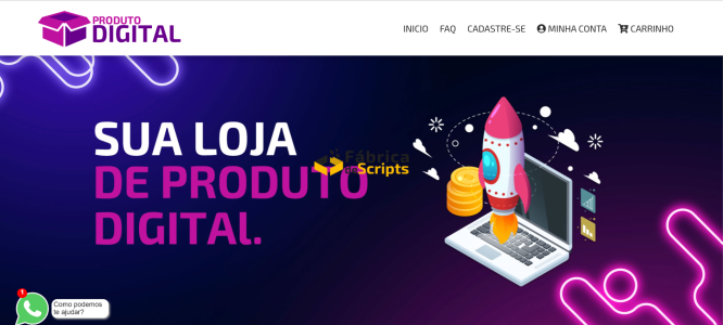 SCRIPT LOJA VIRTUAL MARKETING DIGITAL EM PHP COM PAINEL ADMIN